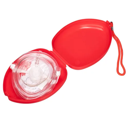 Vista 6 de NOVAMEDIC Máscara de rescate RCP de primeros auxilios para adultos y niños, resucitador desmontable de bolsillo de una sola válvula con estuche