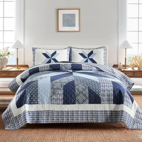 Vista 10 de Secgo Juego de edredón twin para cama - Edredones 100% algodón tamaño twin, colchas negras con 2 fundas de almohada, ropa de cama ligera reversible