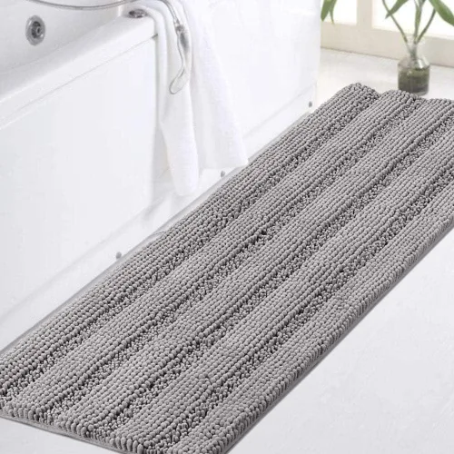Vista 122 de Turquoize Alfombra de baño de chenilla de lujo para baño, extra absorbente, alfombra de ducha de microfibra antideslizante para baño, alfombra Aqua