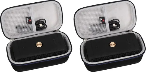 Vista 8 de Mchoi Estuche rígido de transporte adecuado para altavoces Bluetooth Marshall Emberton y Emberton II, altavoces Bluetooth solo funda protectora