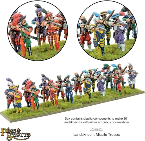 Vista 3 de Warlord Games, Pike y Shotthe - tropas de misiles Landsknecht, Wargaming Miniatures É