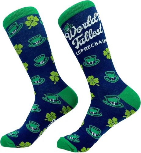 Vista 2 de Crazy Dog T-Shirts Calcetines de duende más altos del mundo para mujer, divertidos zapatos de broma folclórica del día de San Paddys, Multi - más