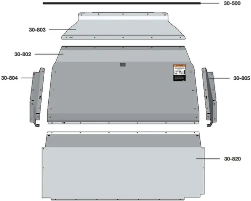 Vista 4 de Ranger Design Mercedes Sprinter - División para furgoneta, contorneada, sólida, recursos humanos, 3010-DH