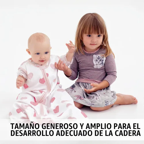 Vista 9 de Manta de algodón orgánico para bebé, saco de dormir 0.5 TOG 0-6 meses, paquete de 2 unidades Rosette