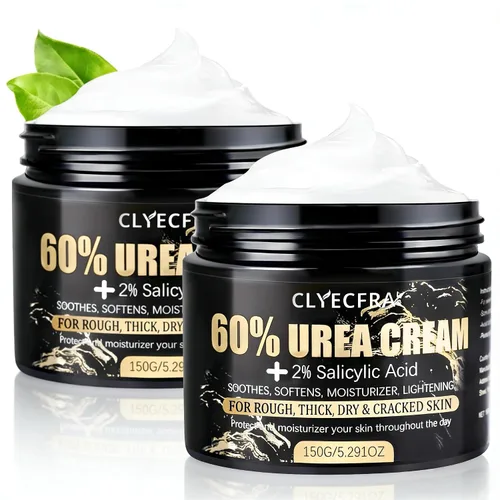 Vista 8 de 60% Crema de Urea con 2% Ácido Salicílico, Crema de Urea 60 Por Ciento para Pies y Manos - Hidratante de Fuerza Máxima para Piel Áspera, Seca