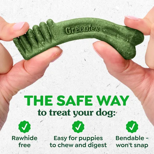 Vista 8 de Greenies Golosinas dentales naturales recomendadas por veterinarios para cachorros, tamaño pequeño, golosinas dentales para perros, paquete de 6