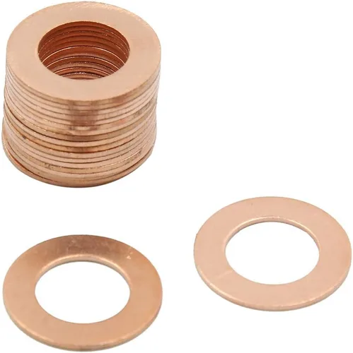 Vista 25 de X AUTOHAUX Anillo de sellado plano de cobre métrico M6 x 0.354 in x 0.039 in para tuerca de tornillo