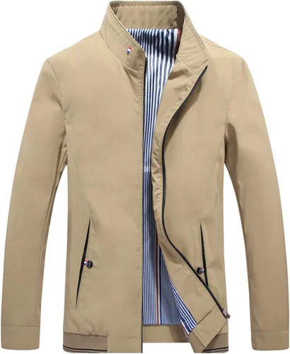 Vista 9 de HaoMay Men's Business Casual Full Zip Lightweight Outwear Jackets
