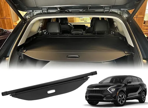 Vista 8 de Compatible con Kia EV6 2025-2022, cubierta de seguridad de carga trasera, pantalla de privacidad, cubierta de carga trasera retráctil, cubierta