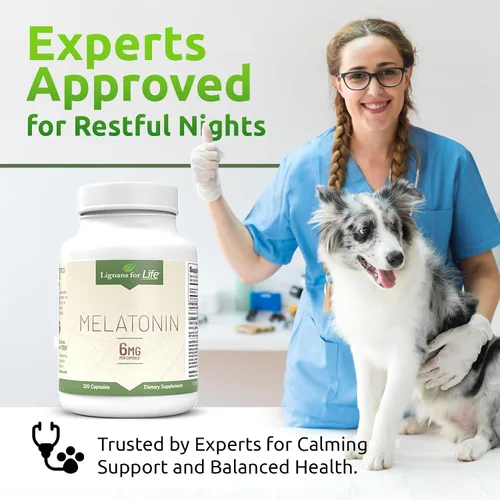 Vista 7 de Lignans for Life Melatonina para perros y personas, 6 mg - 120 cápsulas