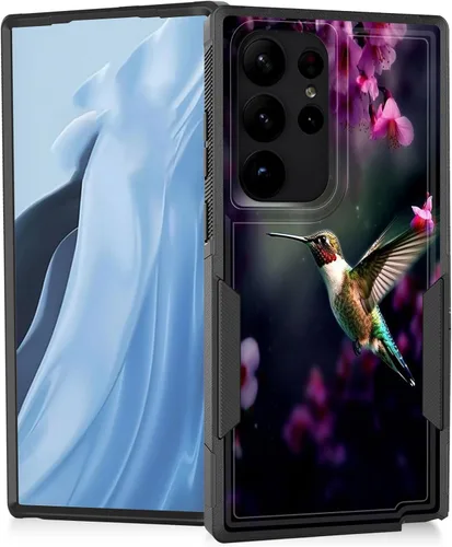 Vista 208 de Funda para Galaxy A14 5G, resistente de doble capa híbrida de policarbonato duro, goma suave, a prueba de golpes, funda protectora resistente
