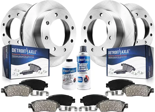 Vista 27 de Detroit Axle - Kit de freno para Nissan Rogue 2014, 2015, 2016, 2017, 2018, 2019, rotores de freno de disco de cerámica, con repuesto de hardware