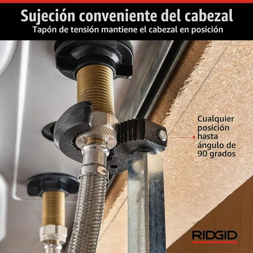Vista 7 de RIDGID 31175 Modelo 1017 Llave plegable para lavabo ajustable de 10 a 17 pulgadas, plata, fabricada en los Estados Unidos