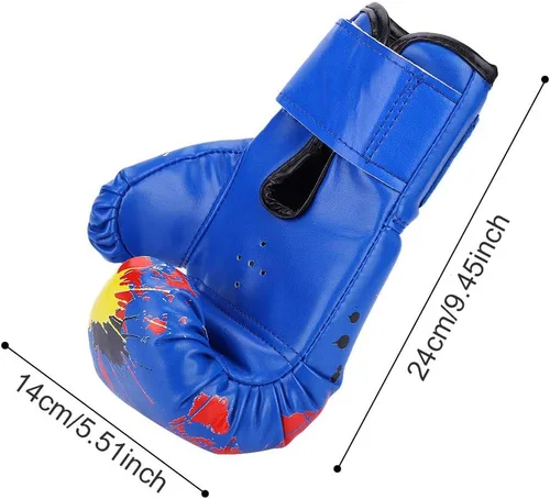 Vista 4 de Guantes de boxeo para niños de 0 a 6 meses y 1 2 años, color azul