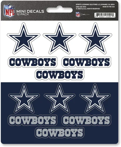 Vista 5 de FANMATS NFL - Mini calcomanías unisex para adolescentes de la NFL, paquete de 12