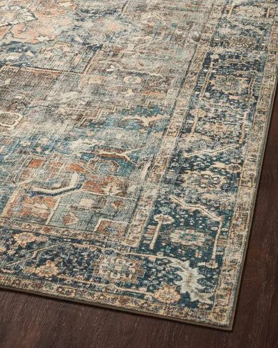 Vista 12 de Loloi Margot - Alfombra de área terracota/laguna de 7'-6" x 9'-6