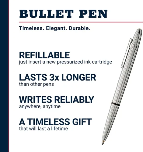 Vista 2 de Fisher Bolígrafo espacial cromado Presurizado Bullet Pen Cromo