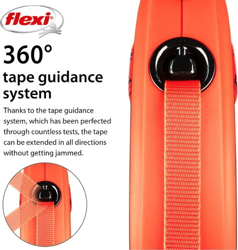 Vista 4 de Flexi Xtreme - Correa retráctil para perros de hasta 15 libras, color naranja y negro, extra pequeña, de 9.8 ft, para perros de hasta 15 libras, 33