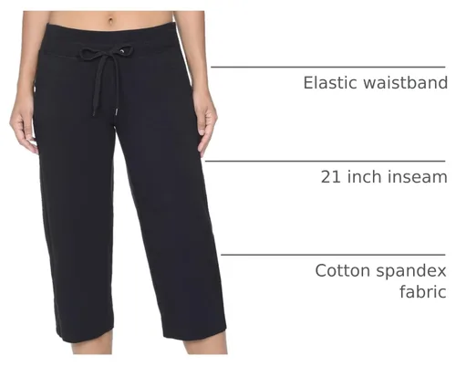 Vista 4 de Danskin Pantalón corto con cordón para mujer Negro