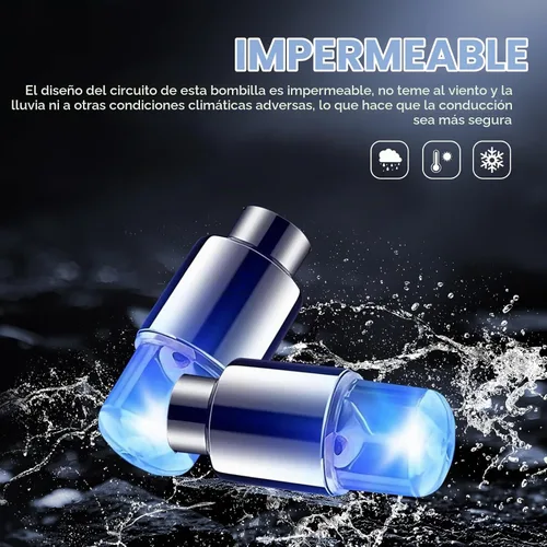 Vista 7 de 4 PCS Luces LED para Tapas de Vástago de Válvula de Neumático, Flash Giratorio con Visibilidad de 360 Grados, Luces de Rueda Impermeables para Azul