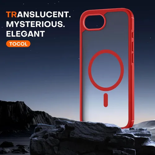 Vista 409 de TOCOL Funda para iPhone 11, compatible con Magsafe, protección completa de cámara, imanes integrados, protección contra caídas, funda translúcida