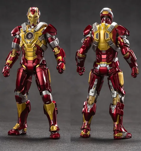 Vista 4 de Figura de acción Ironman Mark17 de 7 pulgadas, (escala 1/10), exquisita pintura, 20 articulaciones, juguete movible con muchos accesorios
