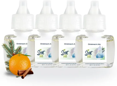 Vista 24 de Scent Fill Ambientador enchufable de sidra de manzana, 4 recambios de aceite perfumado