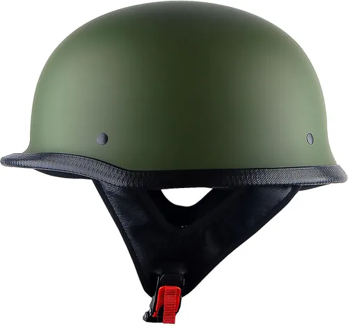 Vista 11 de 1Storm Casco de media cara para motocicleta, estilo alemán abierto, aprobado por DOT: HKY602 rosa brillante