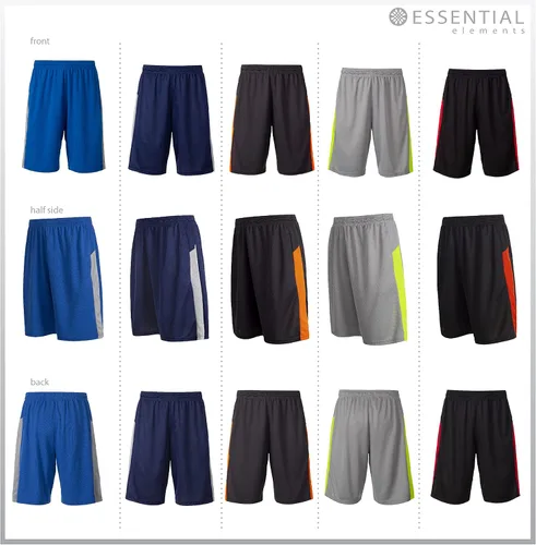 Vista 2 de Pantalones cortos deportivos para hombre, pantalones cortos de baloncesto para hombre, pantalones cortos activos para entrenamiento, gimnasio, correr
