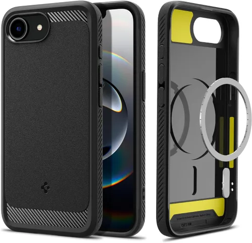 Vista 13 de Spigen - Rugged Armor MagFit - Funda diseñada para el iPhone 15 Pro (2023) [Protección de grado militar] Compatible con MagSafe - Negro mate