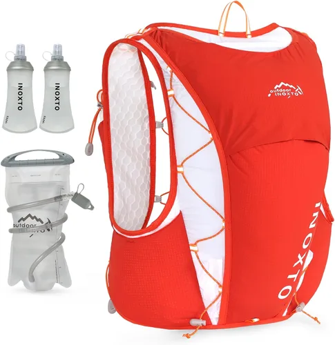 Vista 11 de INOXTO - Chaleco de hidratación, mochila ligera para correr en el agua, con bolsa de vejiga de agua de 1.5 litros, mochila para senderismo
