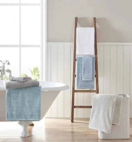 Vista 7 de Tommy Bahama - Toallas de baño, 100% algodón suave y absorbente, resistentes a la decoloración y a la decoloración, toallas de baño de peso medio