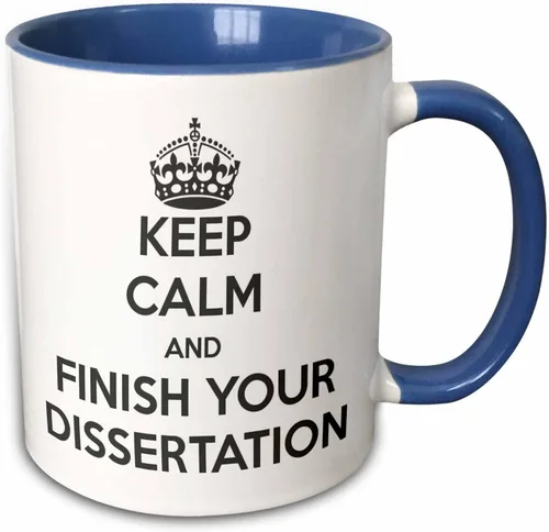 Vista 11 de 3dRose Mantén la calma y termina tu disertación. Blanco y gris. - Tazas (mug_193304_9)