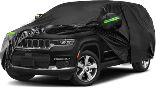 Vista 16 de Funda impermeable de 6 capas para automóvil de repuesto para Jeep Grand Cherokee 1993-2010 All Weather Car Cover with Cotton Liner, Zipper Door
