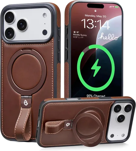 Vista 19 de Butaiga - Funda para iPhone 12 Pro Max con correa de cuero, soporte de anillo, color negro Finger Loop, Relieve Smartphone Pinky Strain