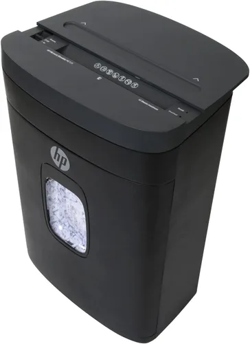 Vista 11 de HP - Trituradora de papel micro corte, capacidad de 16 hojas, diseño deslizante superior, cesta extraíble, trituración de alta seguridad, diseño