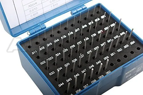 Vista 4 de Accusize Industrial Tools 0.011 '' a 0.060'', 50 piezas de acero Plug Pin Gage Set, menos, clase Zz, M0 (-)