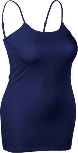 Vista 23 de Emmalise Camisola larga casual básica para mujer, con tirantes ajustables, top en capas