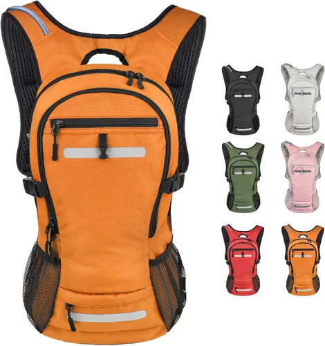 Vista 9 de Zavothy Mochila de senderismo multiusos de 18 litros con bolsa de agua de 3 L, mochila de hidratación duradera con compartimento aislado