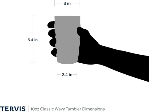 Vista 5 de Tervis Vaso aislado de doble pared con logotipo jurásico universal fabricado en Estados Unidos mantiene las bebidas frías y calientes, 10 onzas