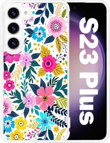 Vista 39 de Funda magnética para Samsung Galaxy S22 Ultra Flower, compatible con MagSafe, patrón floral transparente a prueba de golpes, parte trasera