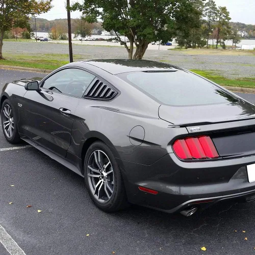 Vista 8 de Para 2015 2016 2017 2018 compatible con Ford Mustang GT V6 Ventilaciones Estilo Cuarto 1/4 Ventana Lateral Cubierta de la Cuchara
