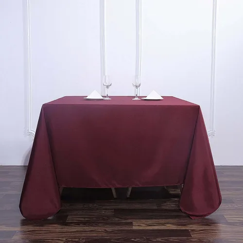 Vista 12 de Efavormart - Mantel cuadrado de lino de poliéster sin costuras, 54 x 54 pulgadas, color beige, para banquetes de boda, fiesta, restaurante