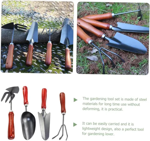 Vista 5 de YARNOW 1set Ergonomic Garden Tool Hand Trowel Small Shovel and Multi-Function Cultivator for Efficient Gardening for Planting and Weeding