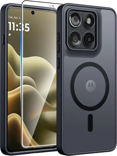 Vista 330 de FNTCASE Funda para Motorola Moto G-Stylus-5G-2025: Funda magnética translúcida mate a prueba de golpes para Moto G Stylus 2026, funda protectora