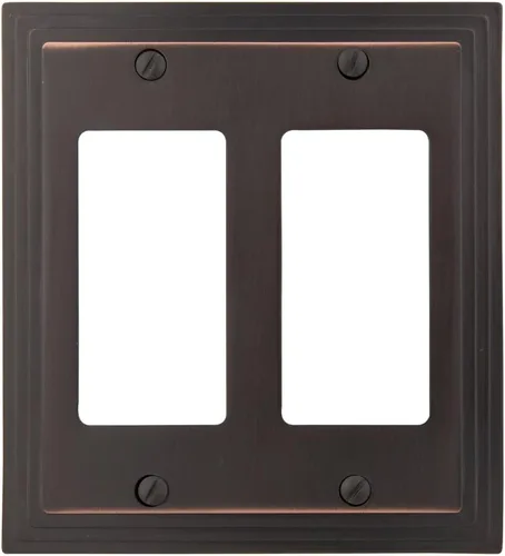 Vista 45 de AMERELLE 84DVB Steps Placa de Pared de Metal Fundido Dúplex Individual en Bronce Envejecido