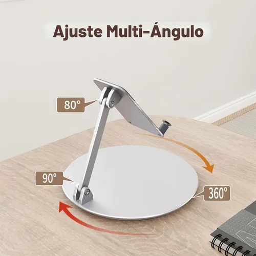 Vista 2 de Soporte giratorio e inclinable para Echo Hub y iPads/tablets de 4 a