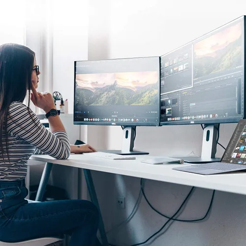 Vista 8 de gofanco Prophecy - Adaptador de monitor múltiple Mini DisplayPort a HDMI dual de 1x2 (4K @30 Hz), mDP a 2 puertos HDMI MST Hub para pantallas