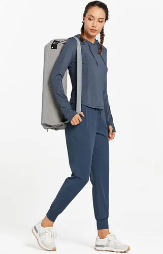 Vista 5 de Libin - Pantalones deportivos con bolsillos para mujer pantalones estrechos atléticos, informales y livianos para entrenar y descansar