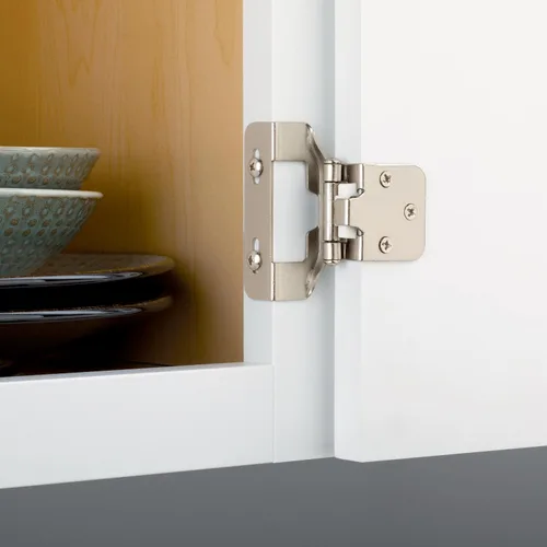 Vista 4 de Franklin Brass (Paquete de 10) Bisagras de Gabinete de Cierre Automático 1/2" Superposición Semi-Envolvente para Puertas de Gabinete
